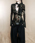 Low-neck Bow See-through Top